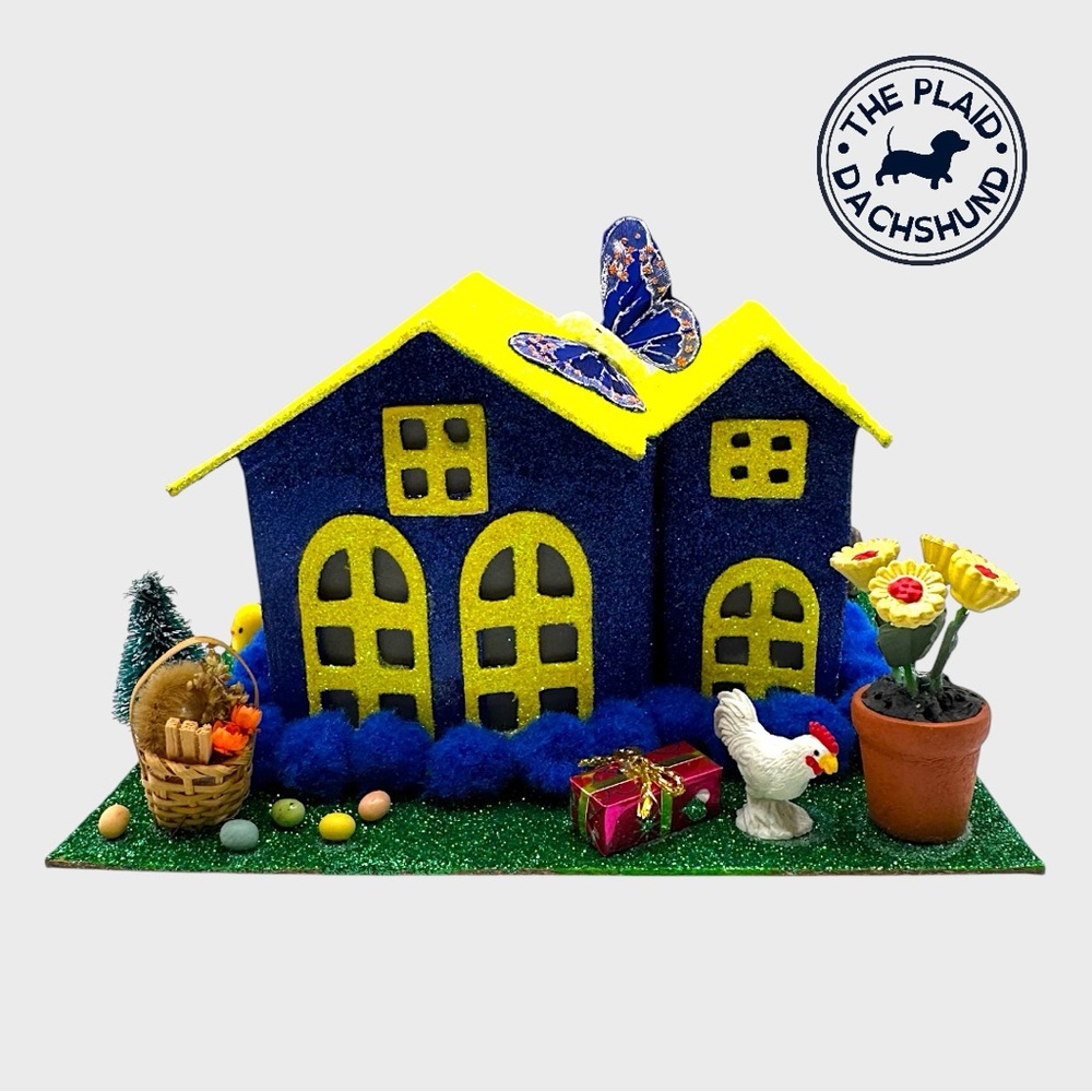 Glitter Spring Putz House